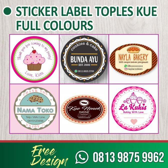 

Sticker Label Toples Kue / Kemasan Makanan