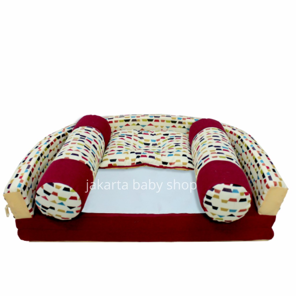 KASUR BAYI LIPAT OVAL BUMPER SERI SAILOR + KELAMBU CINTAKA TCK2342