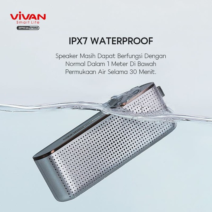 VIVAN Speaker Bluetooth HI-Fi Waterproof IPX7 10W Mega Bass VS10