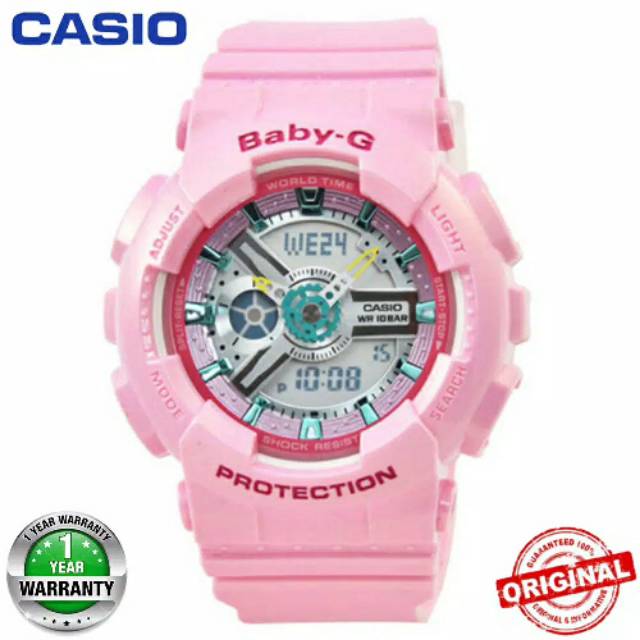 Jam Tangan Wanita (Hot sale)Original Casio Baby-G BA110 Pink Girls Wrist Watch Women Sport Watches