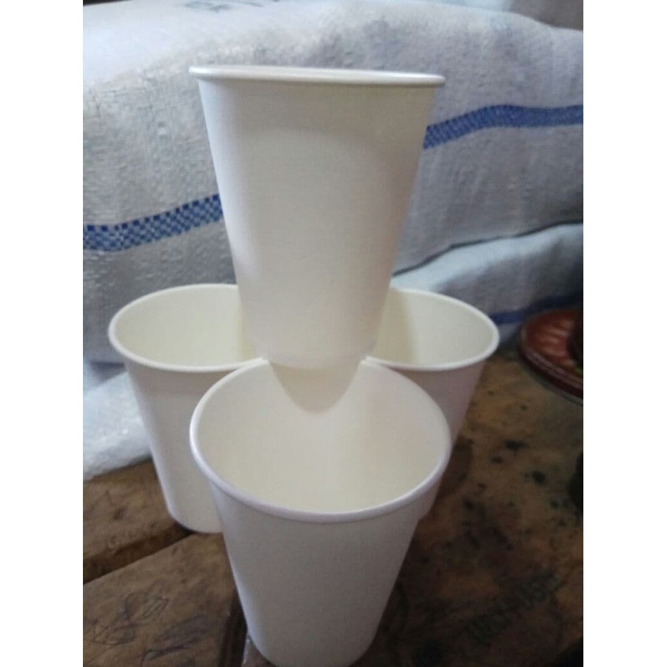 Papercup polos+Tutup Paper cup Polos 9oz, Gelas kertas, Gelas Kopi, Cup Kertas