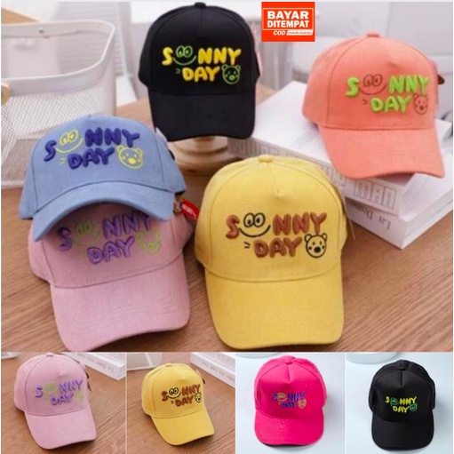 Topi Baseball Anak Bordir Sunny Da Usia 1-8 Tahun Laki Perempuan Kualitas Premium