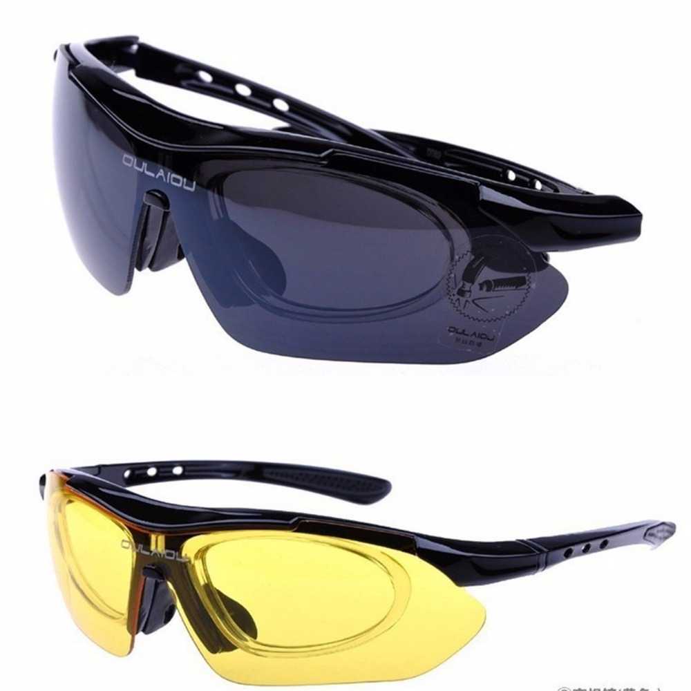 Kacamata Sepeda Polarized dengan 5 Lensa Myopia / Kacamata Olahraga Sepeda Gowes Pria Wanita RoadBike / kacamata Sepeda Photocromic Gunung MTB Balap Rabun Jauh Mata UV Protection / Kacamata Anti Silau Myopia Frame Lensa Minus Import Murah Original