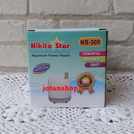 Nikita Star NS 305 NS305 NS-305 Pompa air celup power heads Kolam Hidroponik Aquarium