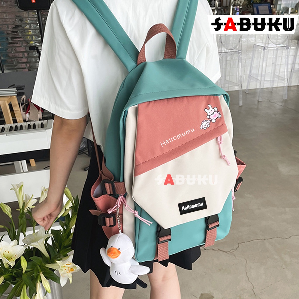 Tas Punggunga Wanita Tas Ransel Sekolah SD SMP Fashionable Backpack Tas Ransel Korea Fashion -182