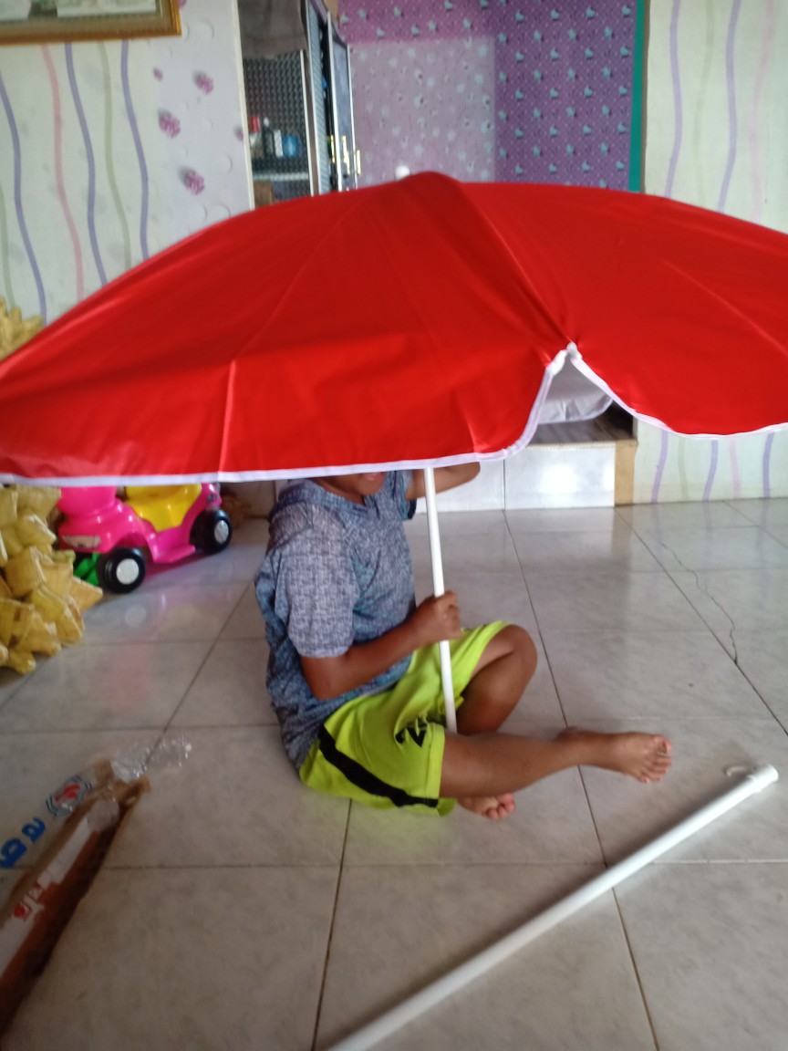 Payung Tenda Pantai 180cm Polos Anti-uv, Untuk Jualan, Dagang, Pkl