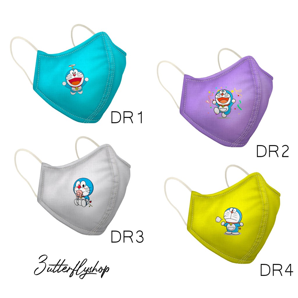 [MASKER] kain 2 ply premium setara 4 ply non kain motif doraemon anak dewasa