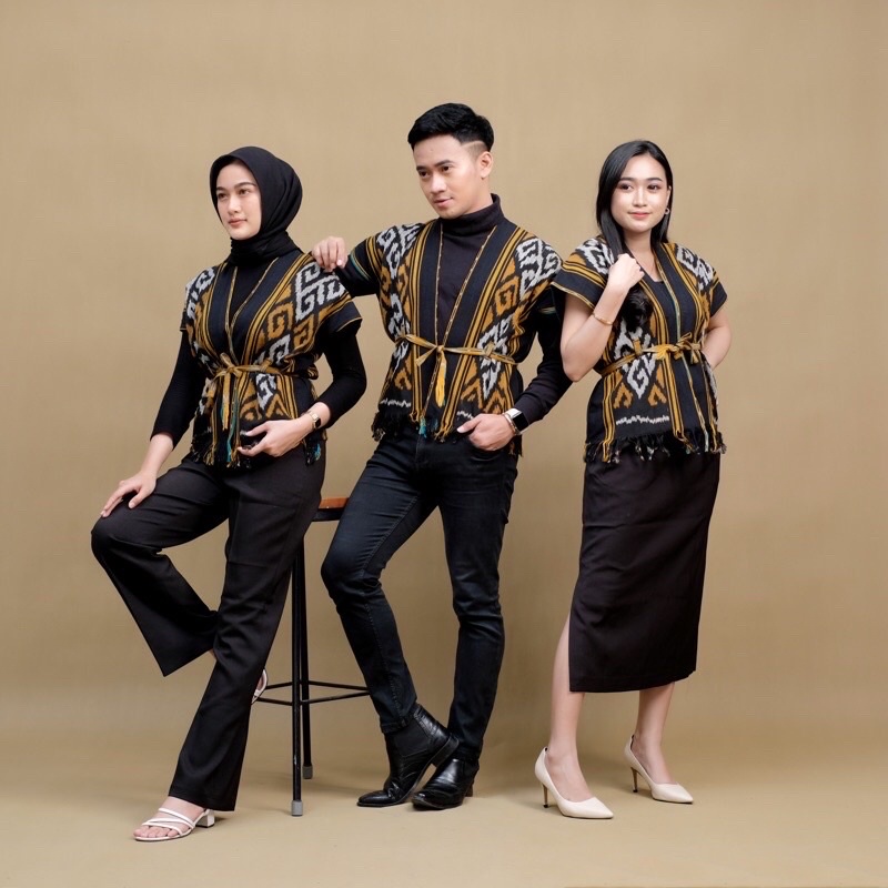 OUTER AMANDA ATASAN TENUN IKAT TALI UNISEX DEBBY STORE SONGKET JEPARA TORAJA PRIA WANITA LOMBOK SUMBA MALAYSIA || OUTER TENUN || OUTER TENUN WANITA || BOLERO TENUN || BOLERO TENUN WANITA