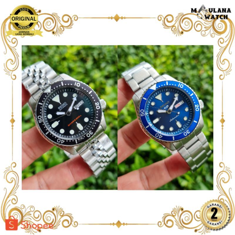 JAM TANGAN PRIA WANITA | RANTAI | KULIT | KARET | MURAH | PRIA SEIKO DIVER'S ORIGINAL AUTOMATIC