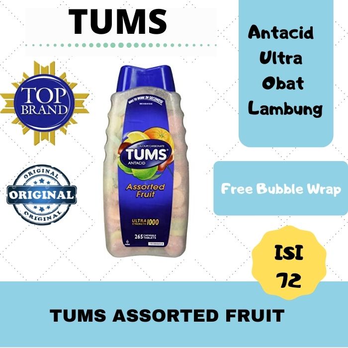 Tums extra strenght  assorted fruit meredakan nyeri lambung obaat maag obat gerd