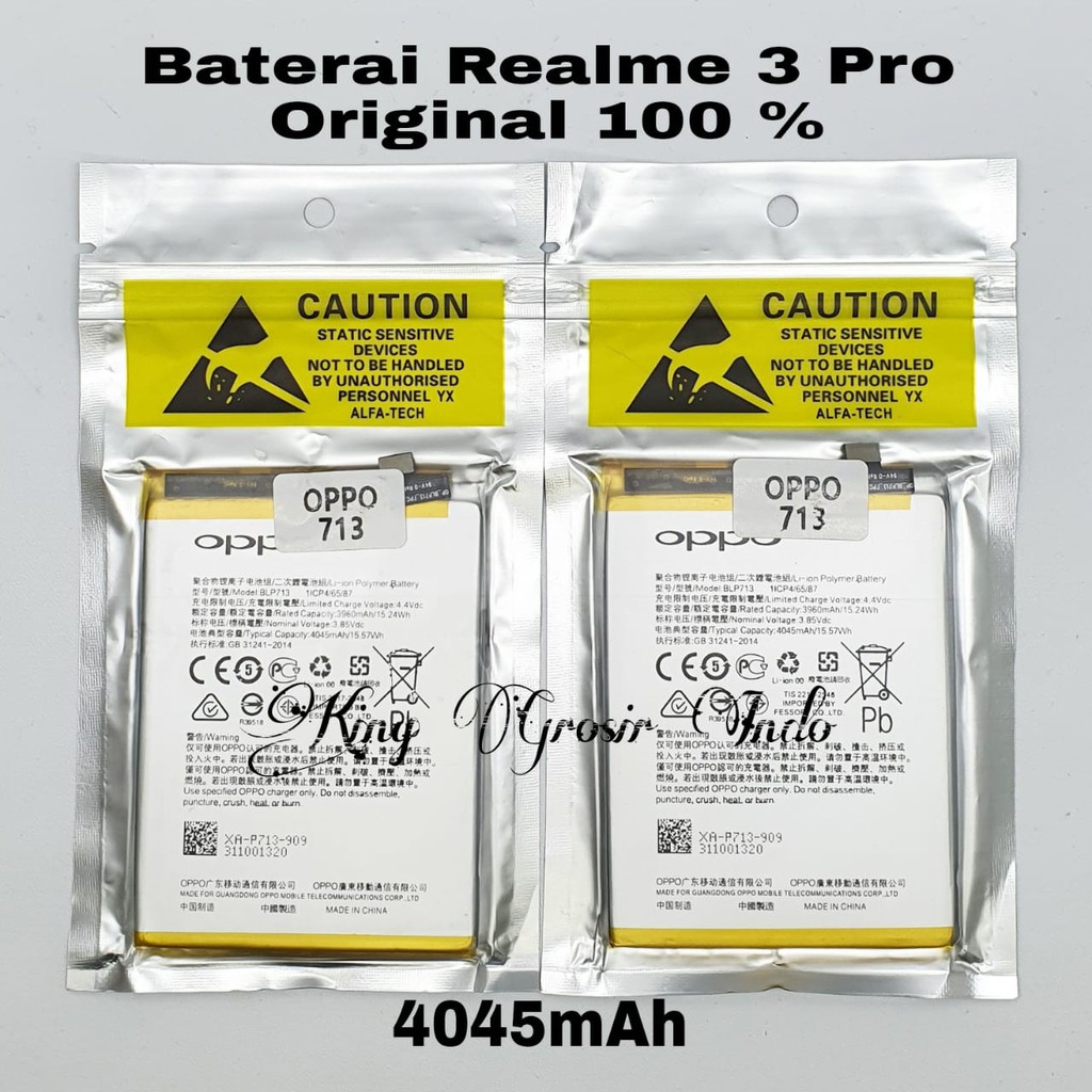 Baterai Oppo BLP713 / BLP 713 / Realme 3 Pro Original 100% Battery