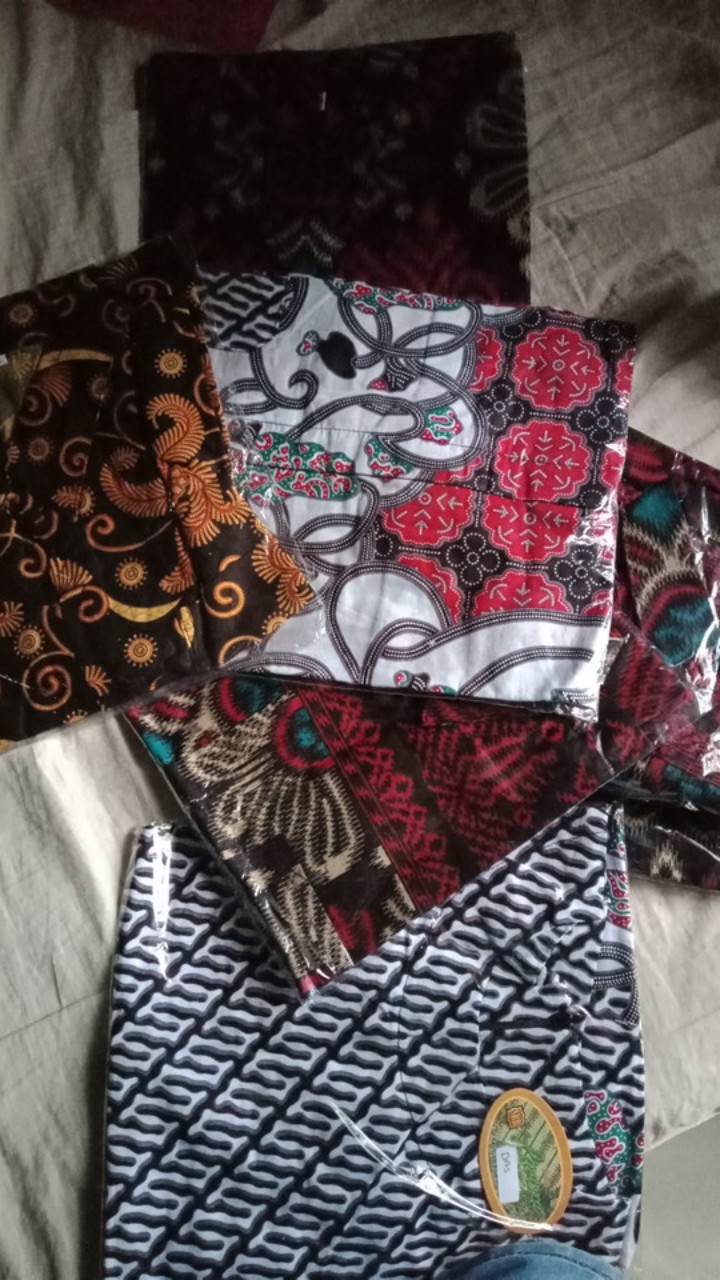 Asifa Batik Hrb026 Kenongo Kemeja Tosca Pendek Pekalongan Padi M L Xl Sogan Tulis Halus Kemeja Batik