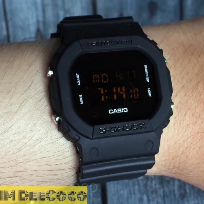 Jam Tangan Casio GShock Full Black Cowok Hitam Keren Hitam Smartwatch Murah Original Terbaru Simple