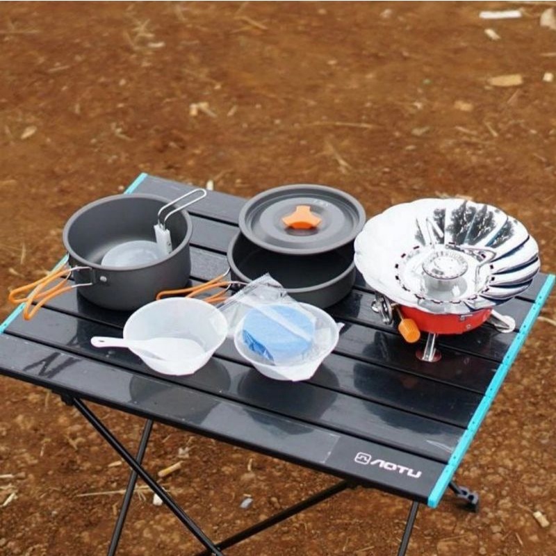Paket Alat Masak Ds200+Kompor Mawar Perlengkapan Outdoor Gunung Advent