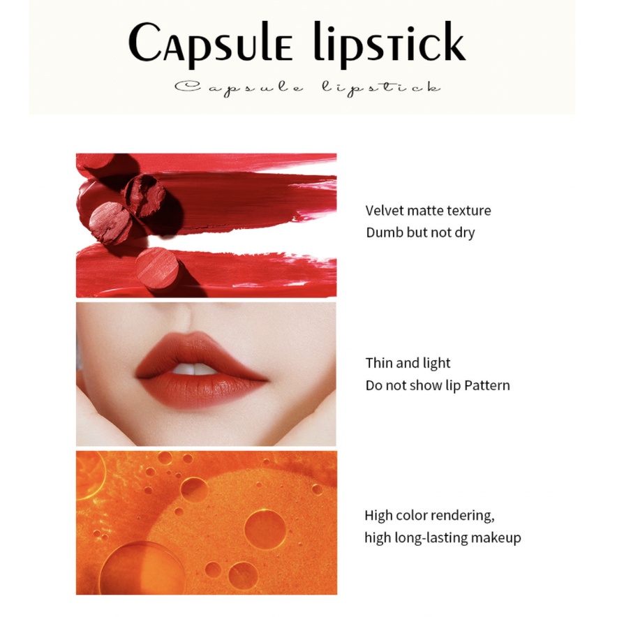 SANIYE Capsule Lipstick Velvet Lipstik Matte Waterproof Long Lasting SA018