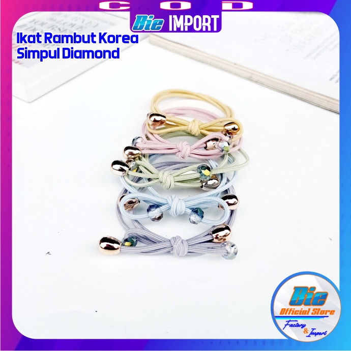 Ikat Rambut Korea Diamond Double Impor Best Seller