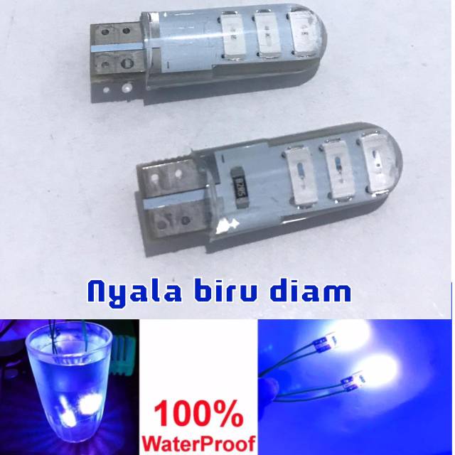 Bohlam sen jelly diam T10 sein lampu senja jelly motor dan mobil