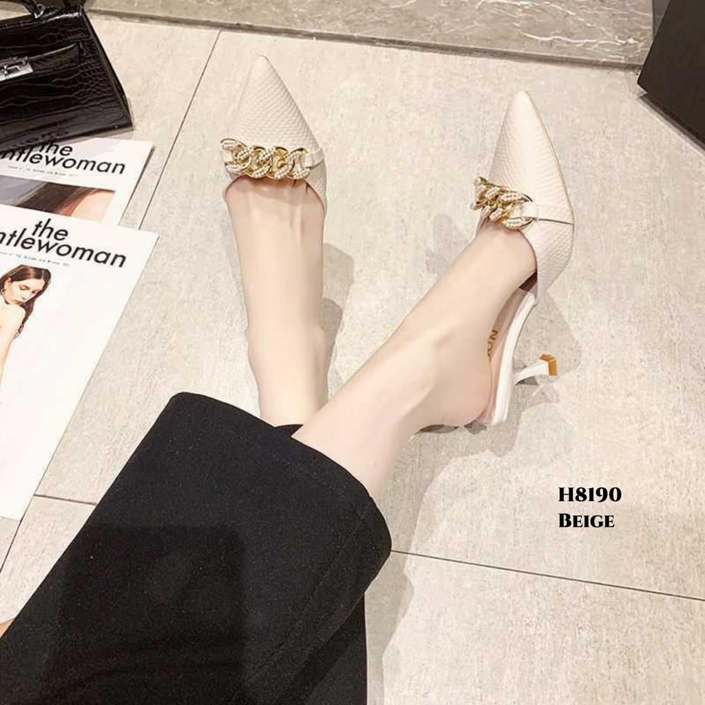 RESTOCK  WYN HIGH HEELS SLOPE FASHION KOREA H8190