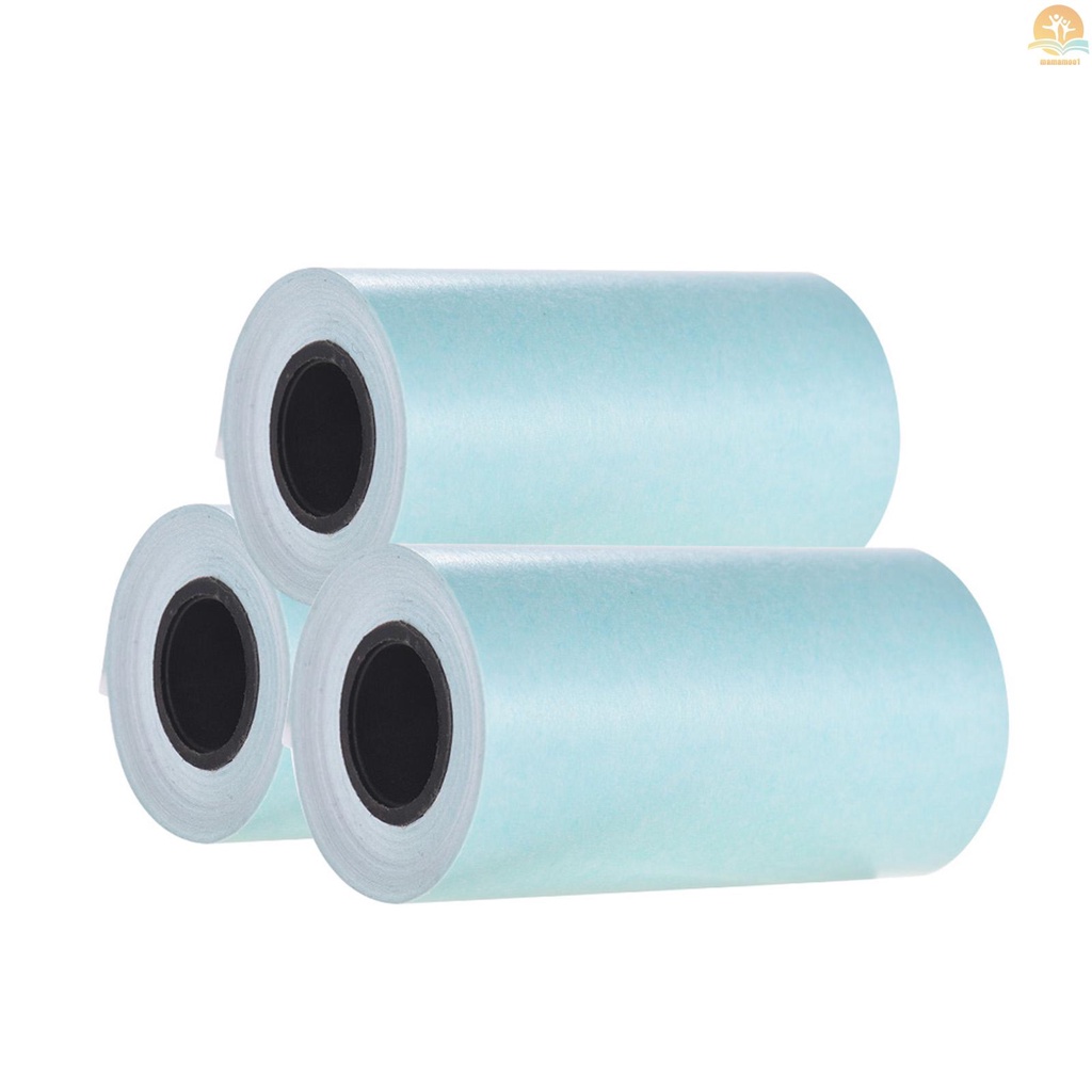 Printable Sticker Paper Roll Direct Thermal Paper with Self-adhesive 57*30mm for PeriPage A6 Pocket Thermal Printer for PAPERANG P1/P2 Mini Photo Printer, 3 Rolls