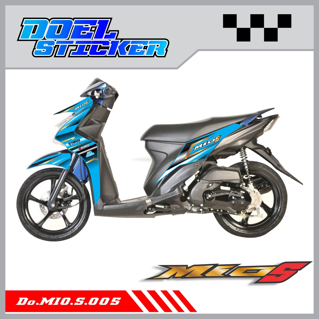 STICKER STRIPING YAMAHA MIO S - STICKER STRIPING LIST VARIASI HOLOGRAM , CROME YAMAHA MIO S DOEL 006