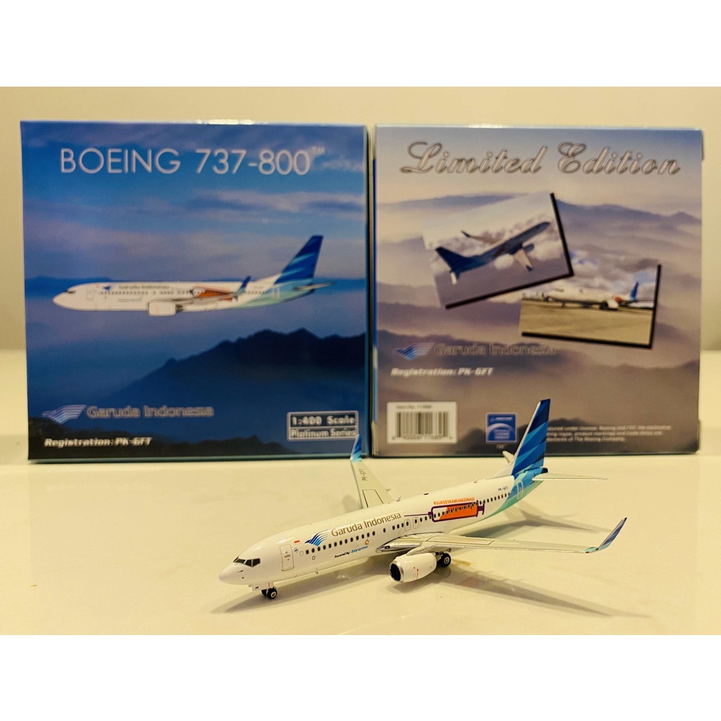 GARUDA INDONESIA VAKSIN B 737-800 PK-GFT PHOENIX 1:400