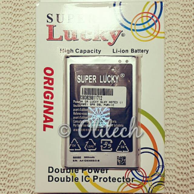 Baterai Double Power Lucky untuk Galaxy Note 3