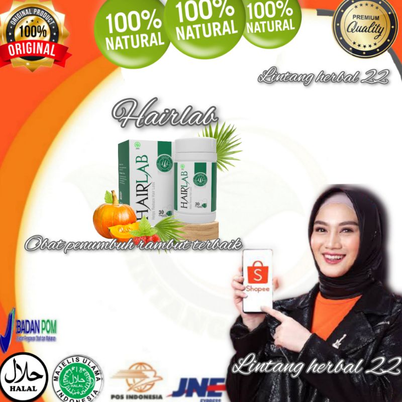 hairlab asli original 100% penumbuh rambut asli