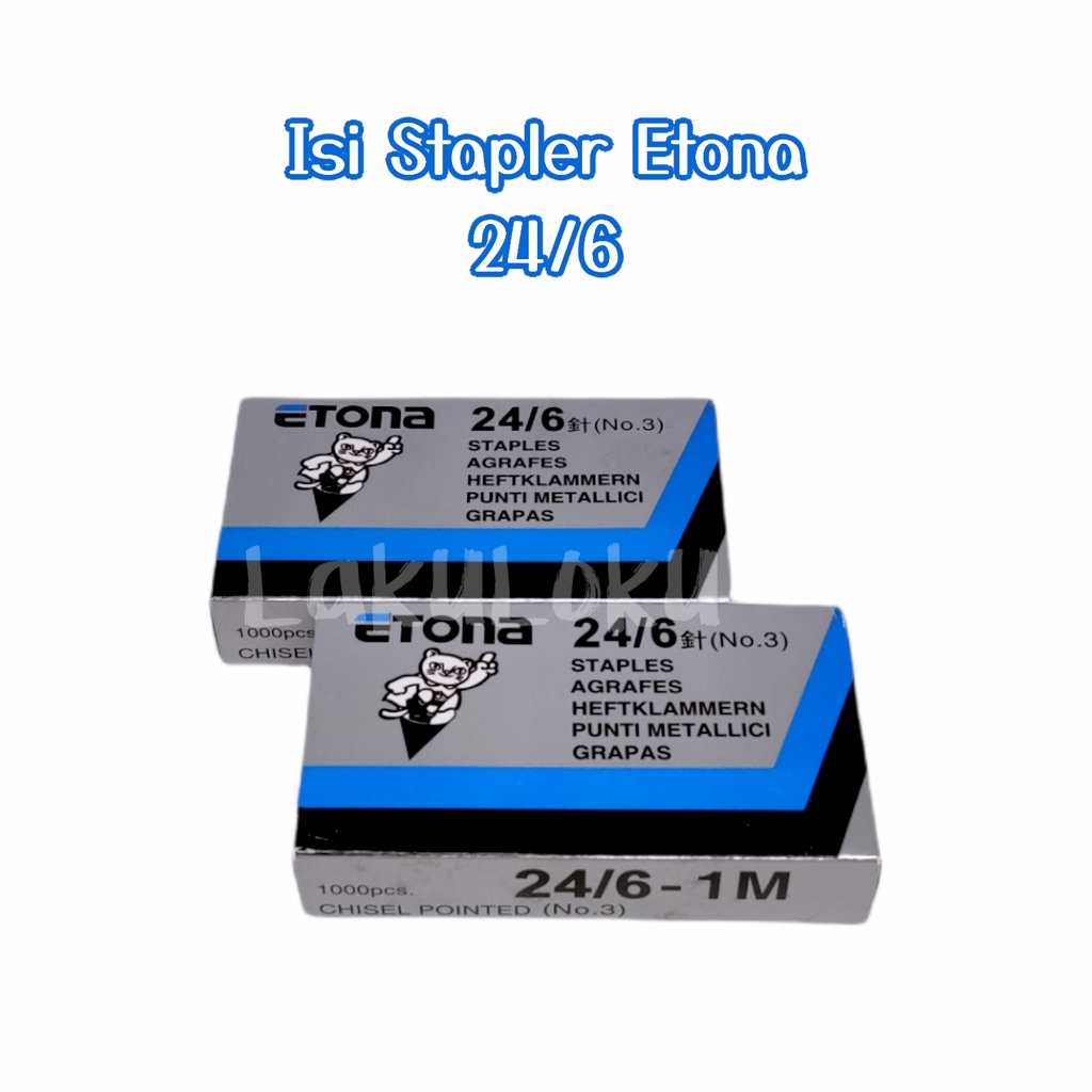 

Refill / Isi Stapler / Staples / Jepretan Etona 24/6 No. 3