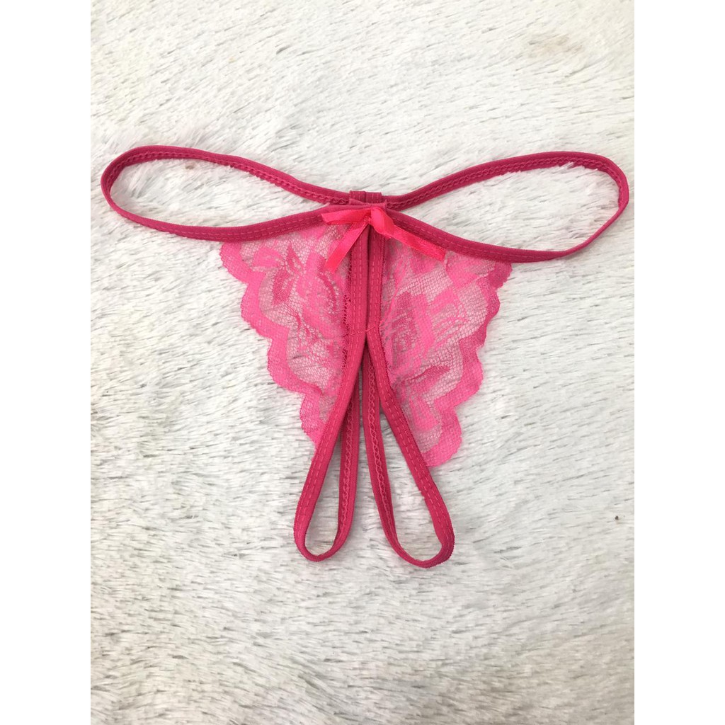 G-String Bolong Tengah Motif Kupu-Kupu, Celana Dalam, G String, CD