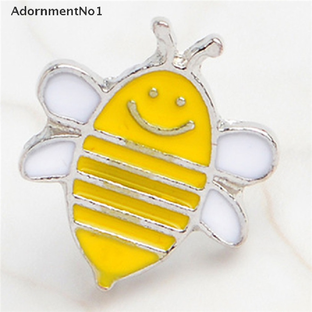 (AdornmentNo1) 4pcs / Set Bros Pin Enamel Bentuk Lebah Untuk Aksesoris Pakaian