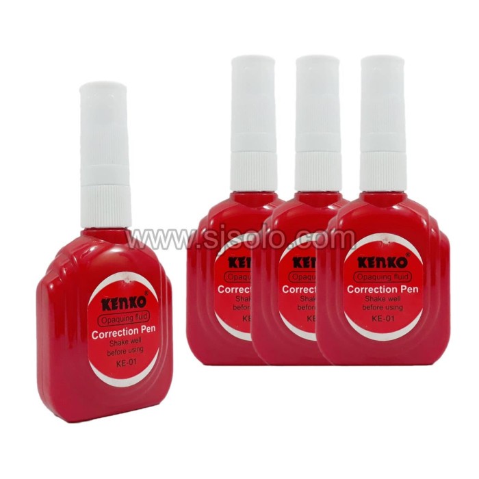 

TIPE X CORECTION PEN KENKO KE-01 Merah Penghapus Pena