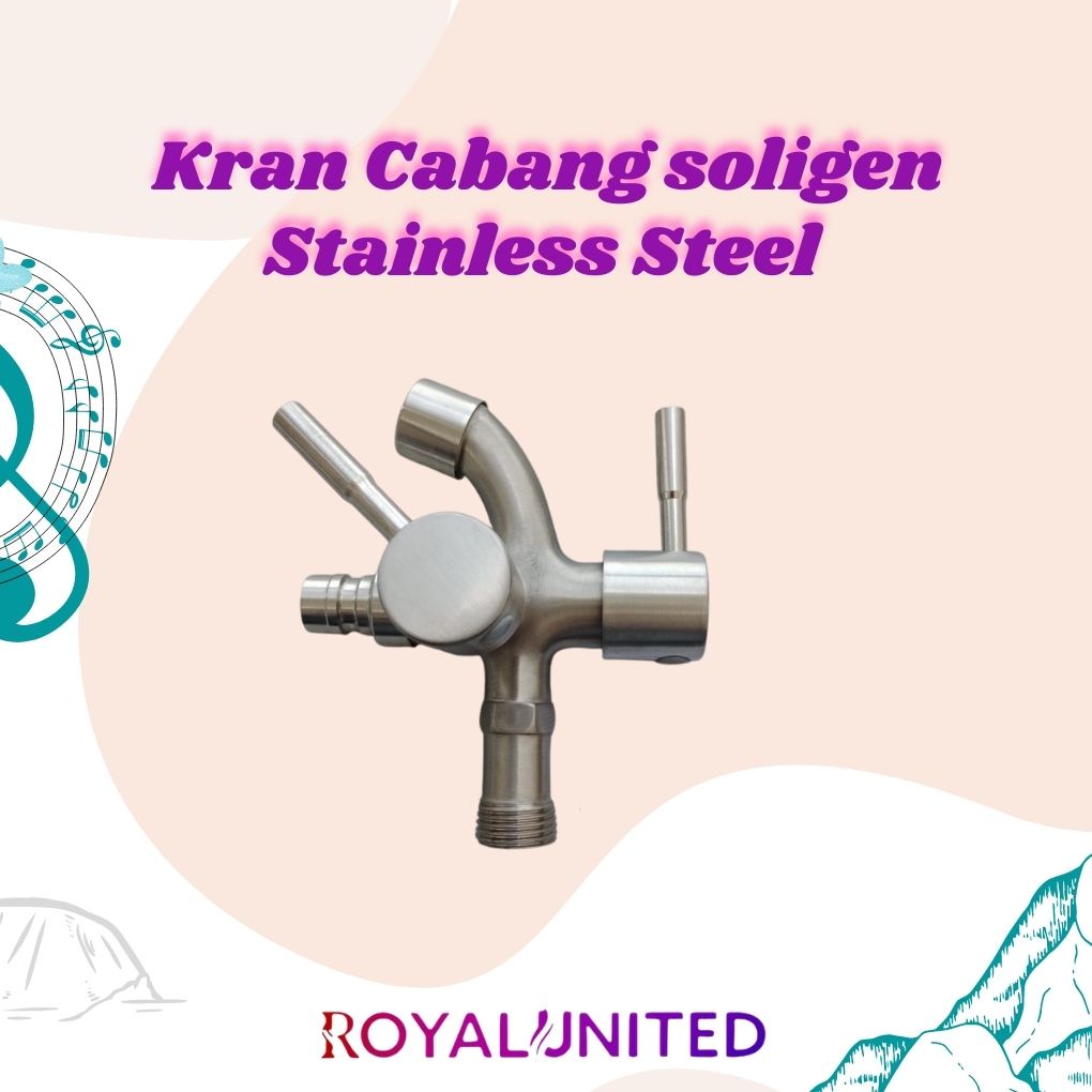 Kran Cabang soligen Stainless Steel Keran Air Shower - Keran cabang Original