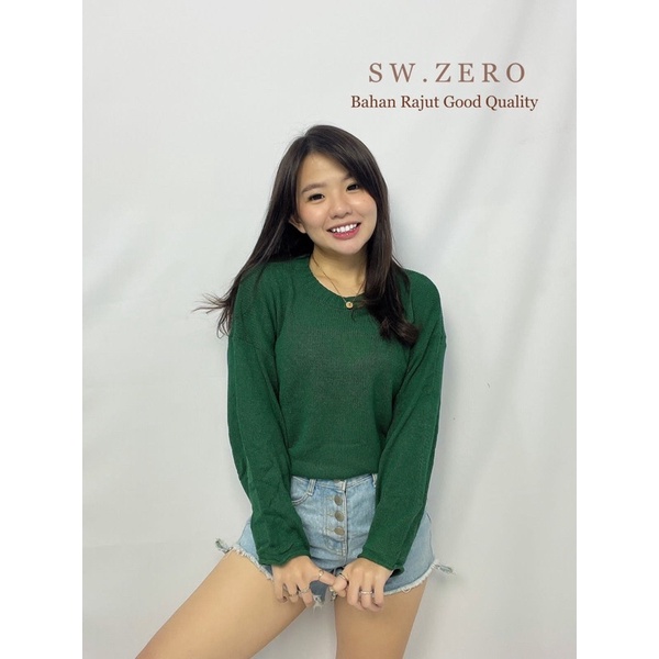 BAJU CEWEK ZERO ATASAN WANITA BLOUSE RAJUT KEKINIAN FASHION LENGAN PANJANG