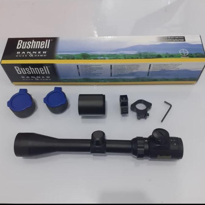Teleskop Bushnell 3-9x40 RGB Tutup Flip + Sunhide