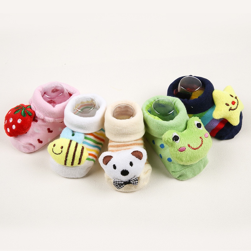 ZBH Kaos Kaki Anak Bayi Anti Slip Karakter Boneka 3D 6477 Kaos Kaki Anak Perempuan Laki Laki Motif Kartun 3D Lucu Baby Socks Kids Cute Unik Anti Slip Murah Import