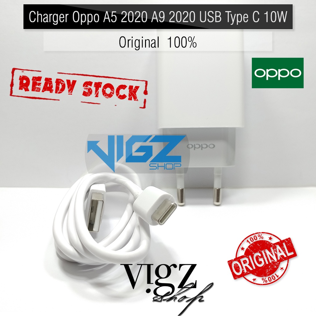 Charger OPPO A16 A5 2020 A9 2020 USB Type C 10W Original 100%