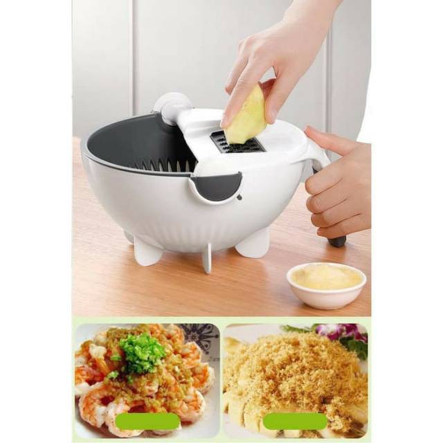 Parutan Desain Drain Wet Basket Pengiris Sayuran Dan Buahan Serbaguna Mudah Digunakan Pemotong Trend