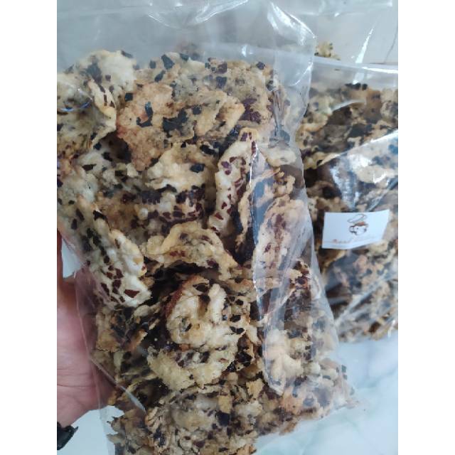 

Kripik tike khas indramayu rumput teki melinjo baby crab