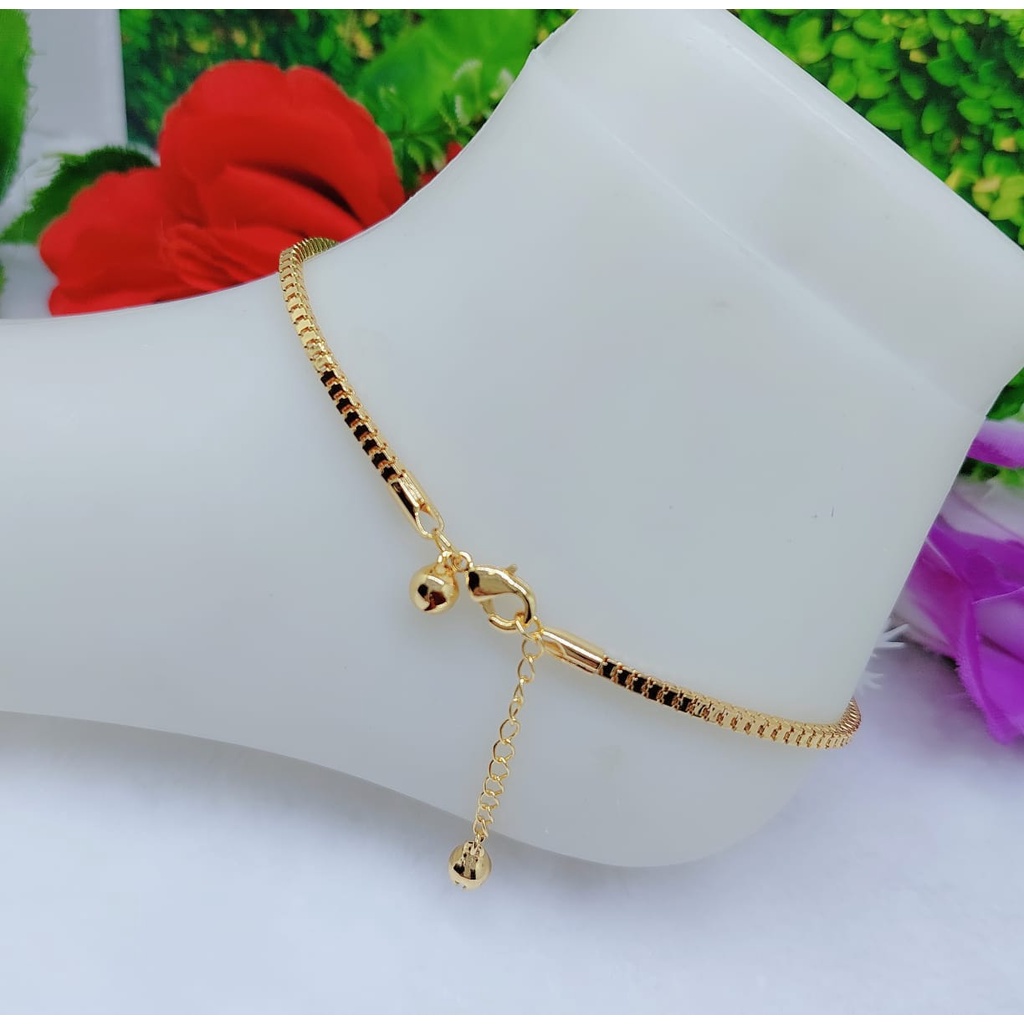 Gelang kaki dan tangan rantai polos lapis emas perhiasan xuping 553