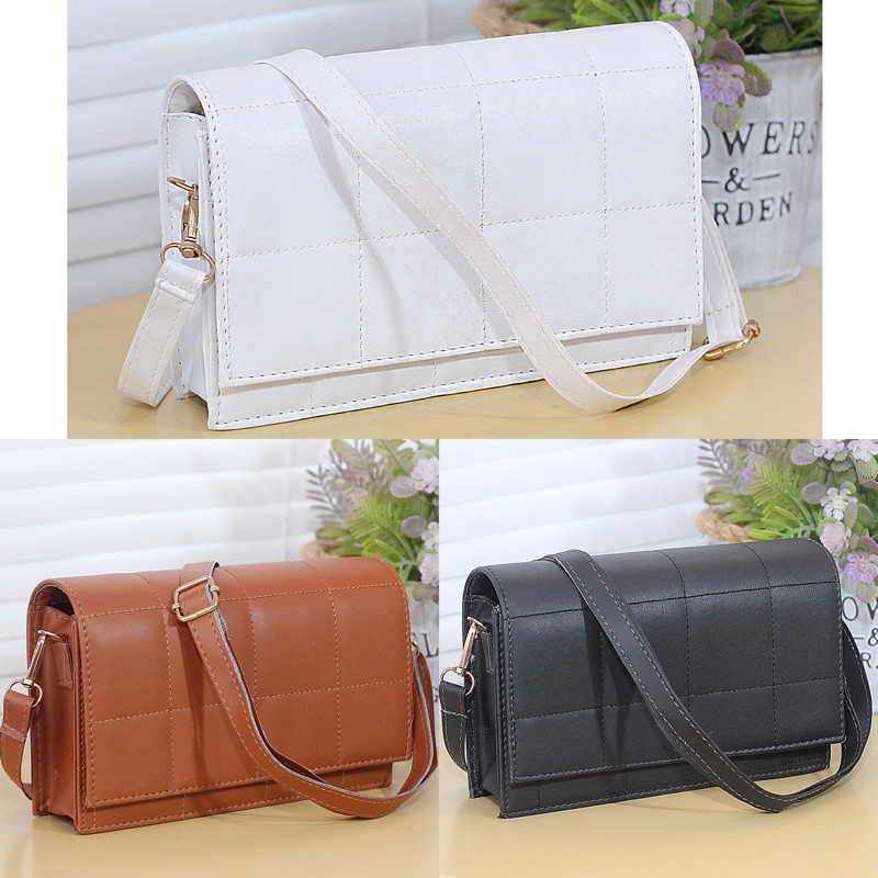 TAS SELEMPANG WANITA MURAH LUCU SLINGBAG CEWEK FASHION KOREA KPOP SHOULDER BAG POLOS KASUAL MOTIF KO