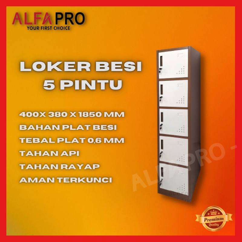 Loker Besi 5 Pintu Steel Cabinet Lemari File Filling Cabinet Locker Besi 5 Pintu