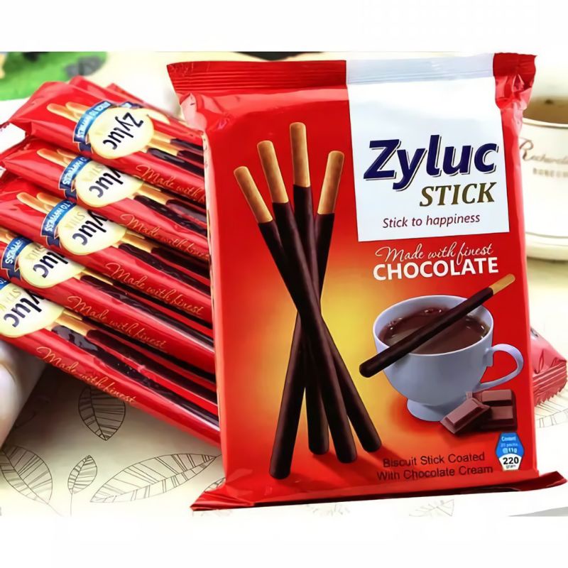 

ZYLUC STICK 220g Biskuit Anak Dewasa Enak Renyah Biscuit Coklat