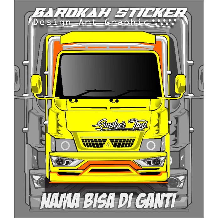 Jual sticker truk kabin depan canter giga dll | Shopee Indonesia