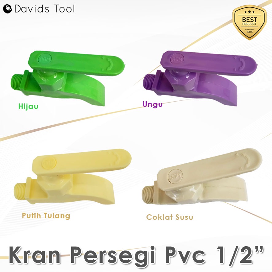 Kran Plastik Keran Kamar Mandi Pvc Segi 1/2 Inch