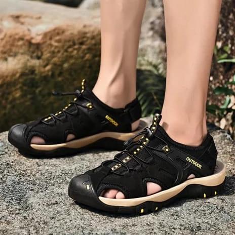 Sandal Pria / Sepatu Sandal Kulit / Sandal Gunung Keren Import Noveastyle