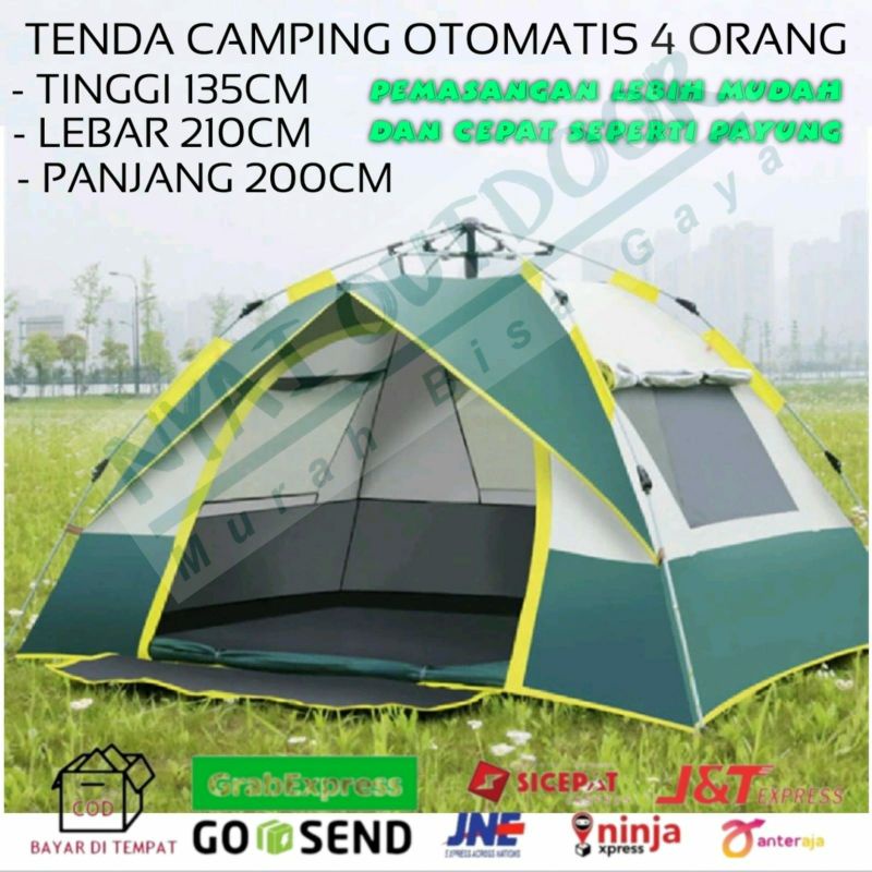 tenda camping otomatis 4 5 orang tenda otomatis camping gunung