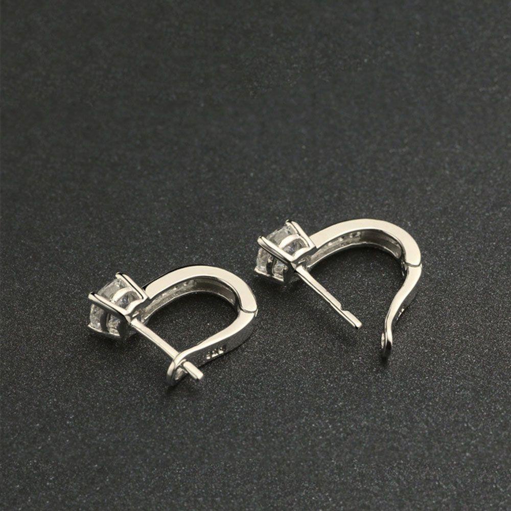 Anting Nanas Zirkon Perhiasan Perak925 Sterling Elegan Anting Geometris