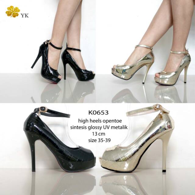OSshoes 0653 premium heels 13cm 13 cm import shoes wanita high heels highheels ketutup opentoe