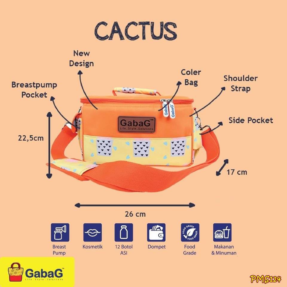 PMS124 TAS ASI COOLERBAG GABAG SLING CACTUS