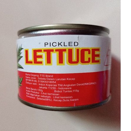 

Lettuce (Cai Sim) Kaleng ) Selada TTS 182gram